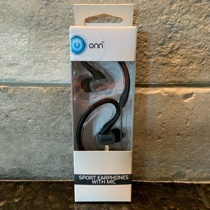Onn Sport Earphones with Mic Black